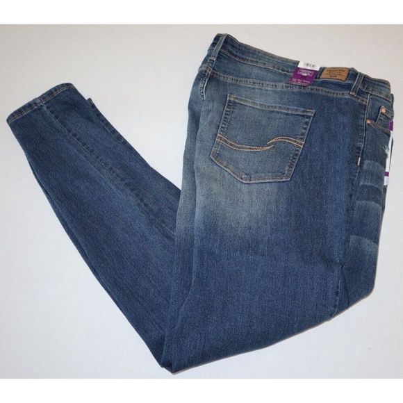 Signature by Levi Strauss Women's Sz 20 Gold Label Mid-Rise Skinny Denim Jeans - Picture 5 of 5